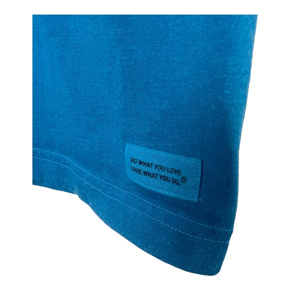 Life is Good Mens Large Teal Blue Football & Beer Crusher T-Shirt - Picture 5 of 5